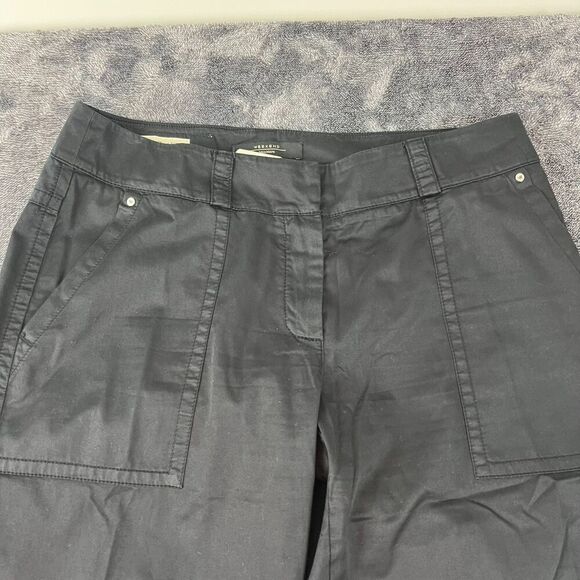 Max Mara Weekend Relaxed Front Wide Leg Flare Black Pants Women's 8 - Picture 2 of 12